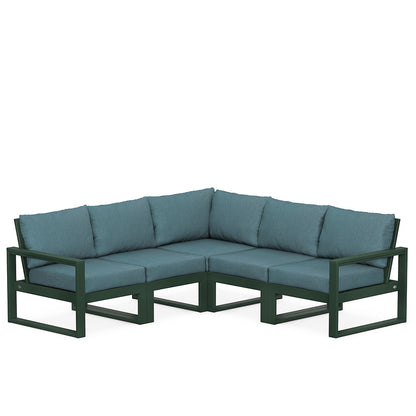 
                  Edge 5 Piece Sectional Set Green Frame Ocean Teal Cushion - Image 26
                