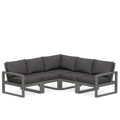 
                  Edge 5 Piece Sectional Set Grey Frame Ash Charcoal Cushion - Image 30
                