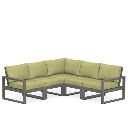 
                  Edge 5 Piece Sectional Set Grey Frame Charteuse Boucle Cushion - Image 31
                