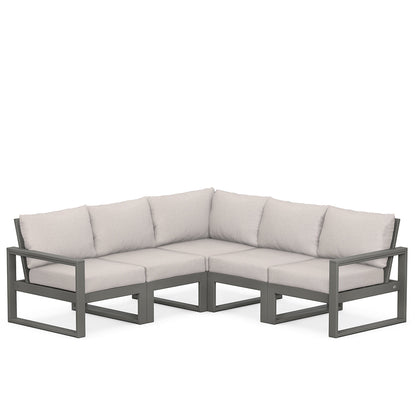 
                  Edge 5 Piece Sectional Set Grey Frame Dune Burlap Cushion - Image 33
                