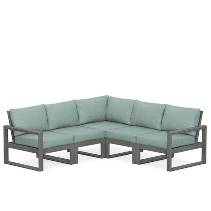 
                  Edge 5 Piece Sectional Set Grey Frame Glacier Spa Cushion - Image 34
                