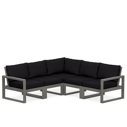 
                  Edge 5 Piece Sectional Set Grey Frame Midnight Linen Cushion - Image 37
                