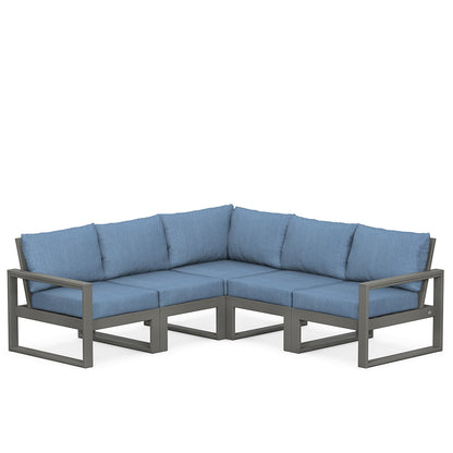 
                  Edge 5 Piece Sectional Set Grey Frame Sky Blue Cushion - Image 41
                