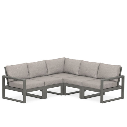 
                  Edge 5 Piece Sectional Set Grey Frame Weathered Tweed Cushion - Image 43
                