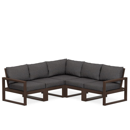 
                  Edge 5 Piece Sectional Set Mahogany Frame Ash Charcoal Cushion - Image 44
                