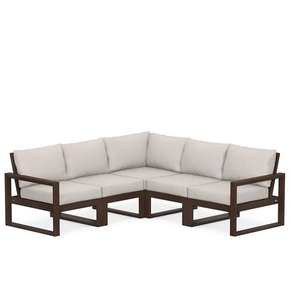 
                  Edge 5 Piece Sectional Set Mahogany Frame Dune Burlap Cushion - Image 47
                