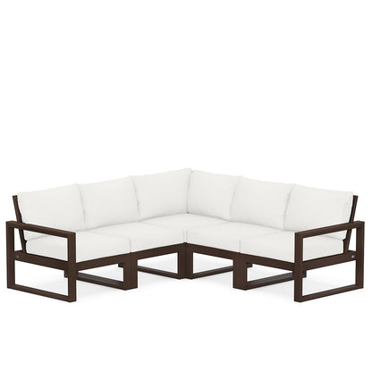 
                  Edge 5 Piece Sectional Set Mahogany Frame Natural Linen Cushion - Image 52
                