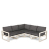 Edge 5 Piece Sectional Set Sand Frame Ash Charcoal Cushion