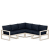 Edge 5 Piece Sectional Set Sand Frame Marine Indigo Cushion