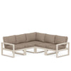 Edge 5 Piece Sectional Set Sand Frame Spiced Burlap Cushion