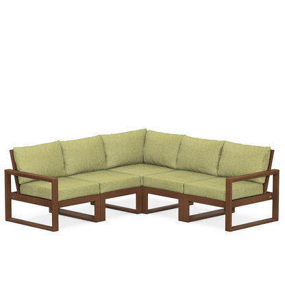 
                  Edge 5 Piece Sectional Set Teak Frame Charteuse Boucle Cushion - Image 73
                