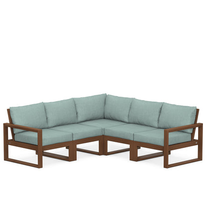 
                  Edge 5 Piece Sectional Set Teak Frame Glacier Spa Cushion - Image 77
                