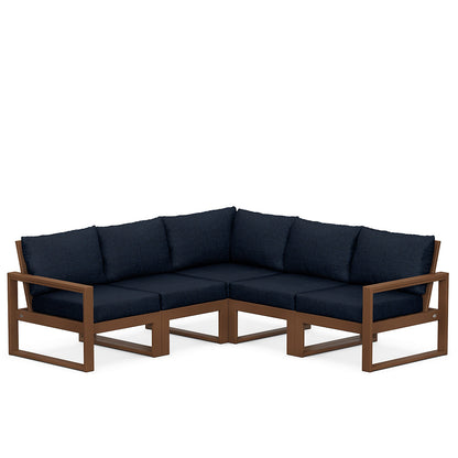 
                  Edge 5 Piece Sectional Set Teak Frame Marine Indigo Cushion - Image 78
                