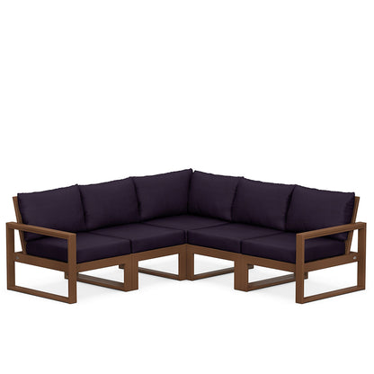 
                  Edge 5 Piece Sectional Set Teak Frame Navy Linen Cushion - Image 81
                