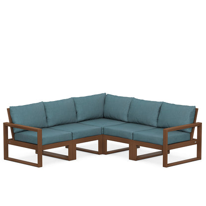 
                  Edge 5 Piece Sectional Set Teak Frame Ocean Teal Cushion - Image 82
                