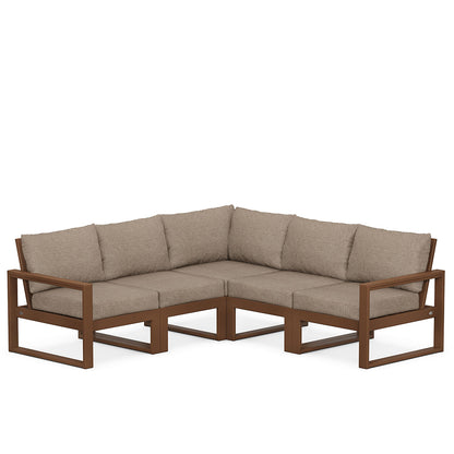 
                  Edge 5 Piece Sectional Set Teak Frame Spiced Burlap Cushion - Image 84
                