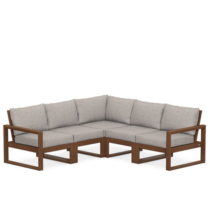 
                  Edge 5 Piece Sectional Set Teak Frame Weathered Tweed Cushion - Image 85
                