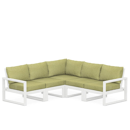 
                  Edge 5 Piece Sectional Set White Frame Charteuse Boucle Cushion - Image 87
                