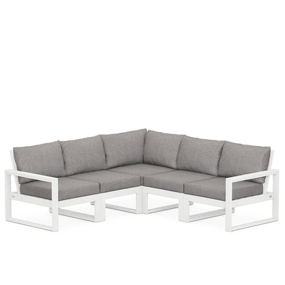 
                  Edge 5 Piece Sectional Set White Frame Grey Mist Cushion - Image 90
                