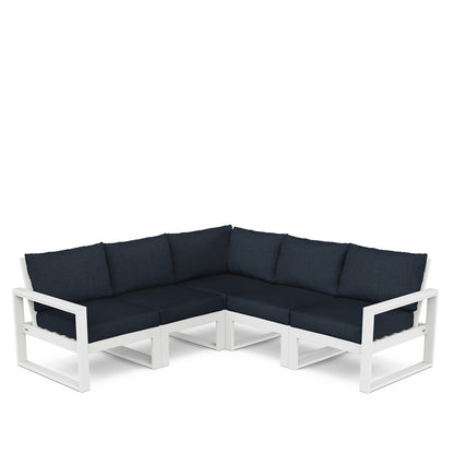 
                  Edge 5 Piece Sectional Set White Frame Marine Indigo Cushion - Image 92
                