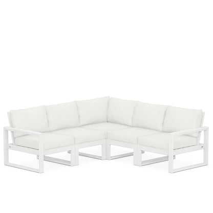 
                  Edge 5 Piece Sectional Set White Frame Natural Linen Cushion - Image 94
                