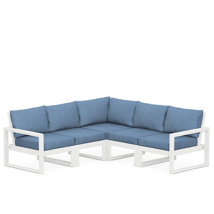 
                  Edge 5 Piece Sectional Set White Frame Sky Blue Cushion - Image 97
                