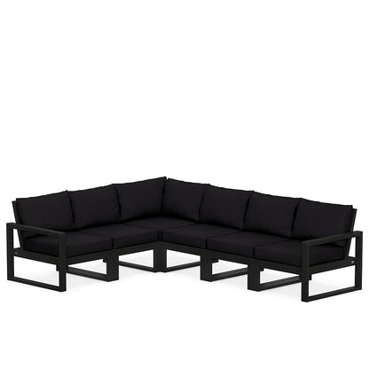 
                  Edge 6 Piece Sectional Set Black Frame Midnight Linen Cushion - Image 9
                