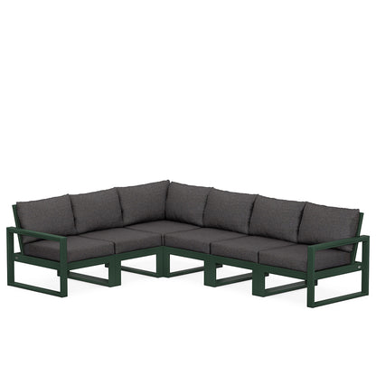 
                  Edge 6 Piece Sectional Set Green Frame Ash Charcoal Cushion - Image 16
                