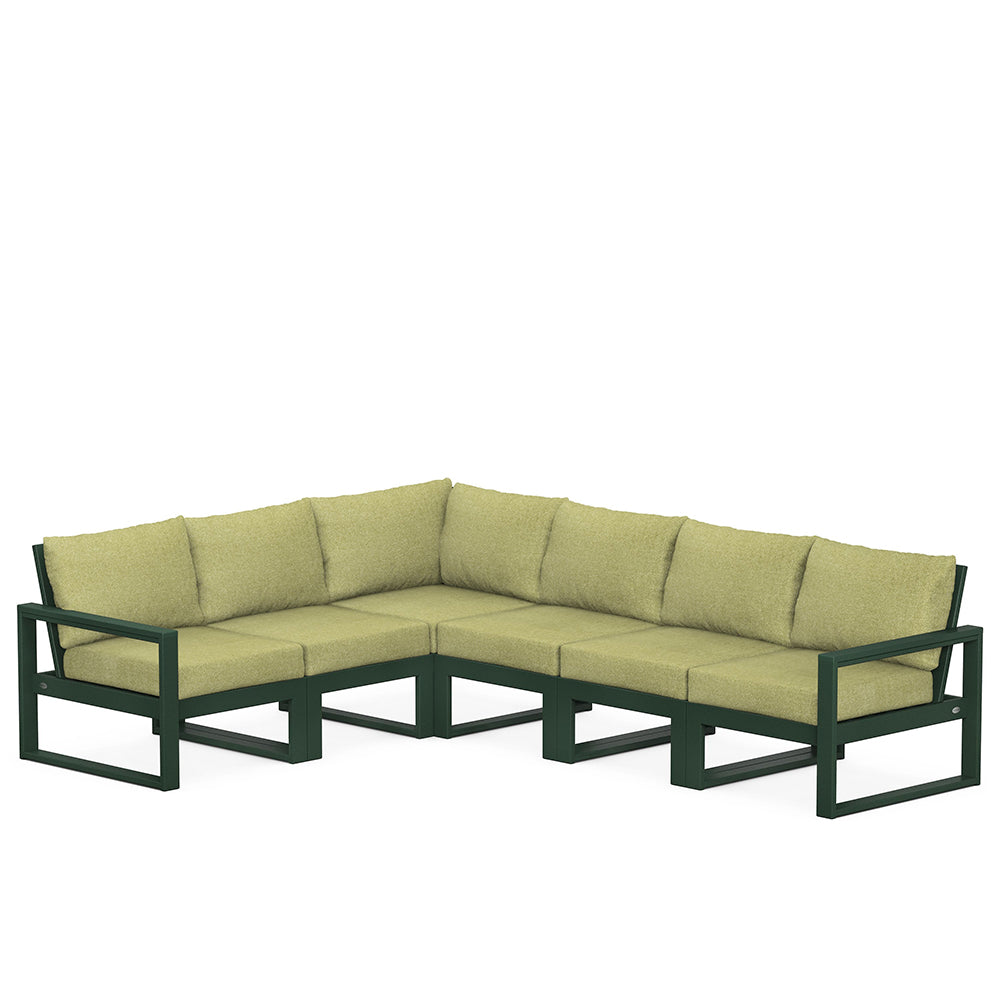 Edge 6 Piece Sectional Set Green Frame Charteuse Boucle Cushion, image 17