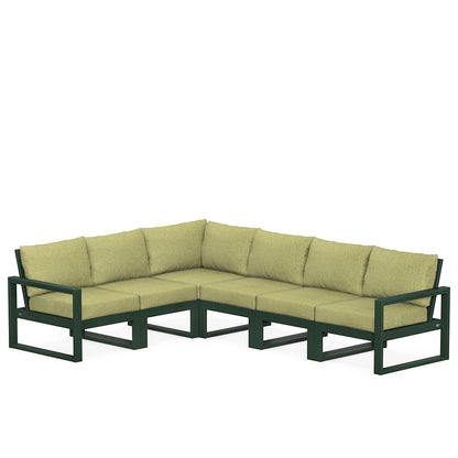 
                  Edge 6 Piece Sectional Set Green Frame Charteuse Boucle Cushion - Image 17
                