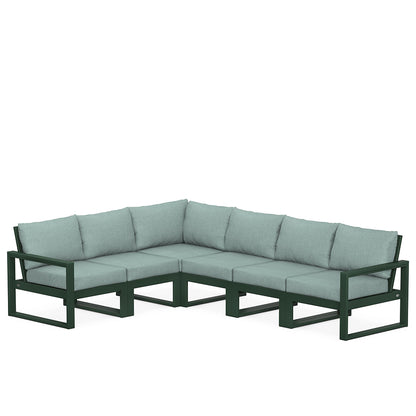 
                  Edge 6 Piece Sectional Set Green Frame Glacier Spa Cushion - Image 21
                