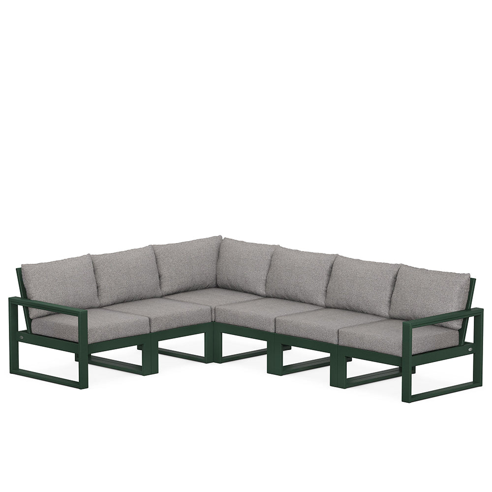 Edge 6 Piece Sectional Set Green Frame Grey Mist Cushion, image 20