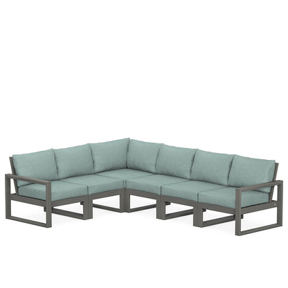 
                  Edge 6 Piece Sectional Set Grey Frame Glacier Spa Cushion - Image 34
                