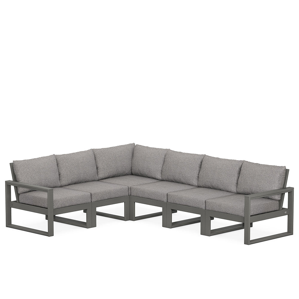 Edge 6 Piece Sectional Set Grey Frame Grey Mist Cushion, image 35