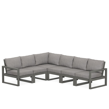 
                  Edge 6 Piece Sectional Set Grey Frame Grey Mist Cushion - Image 35
                