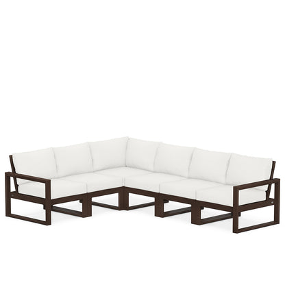 
                  Edge 6 Piece Sectional Set Mahogany Frame Natural Linen Cushion - Image 52
                