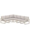 Edge 6 Piece Sectional Set Sand Frame Dune Burlap Cushion