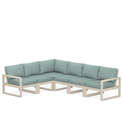 
                  Edge 6 Piece Sectional Set Sand Frame Glacier Spa Cushion - Image 63
                