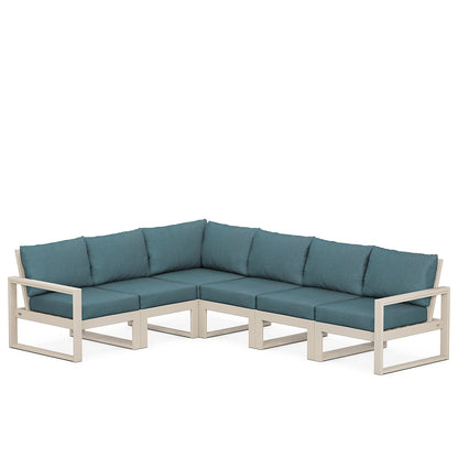 
                  Edge 6 Piece Sectional Set Sand Frame Ocean Teal Cushion - Image 67
                