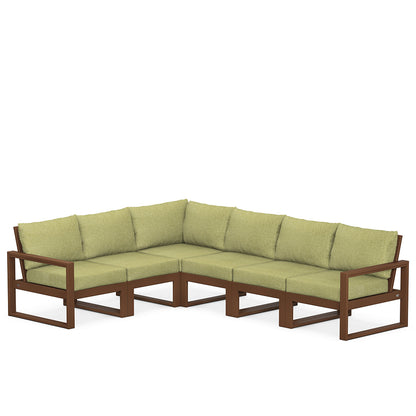 
                  Edge 6 Piece Sectional Set Teak Frame Charteuse Boucle Cushion - Image 72
                