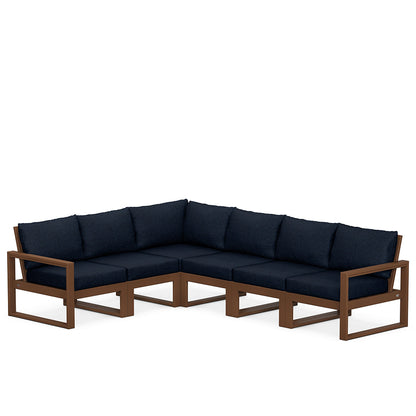 
                  Edge 6 Piece Sectional Set Teak Frame Marine Indigo Cushion - Image 77
                