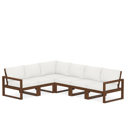 
                  Edge 6 Piece Sectional Set Teak Frame Natural Linen Cushion - Image 79
                