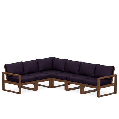 
                  Edge 6 Piece Sectional Set Teak Frame Navy Linen Cushion - Image 80
                