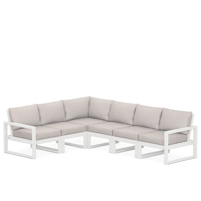 
                  Edge 6 Piece Sectional Set White Frame Dune Burlap Cushion - Image 88
                