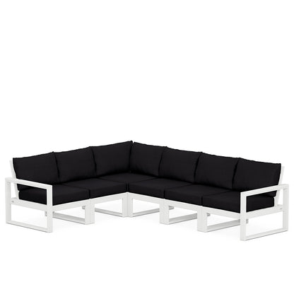 
                  Edge 6 Piece Sectional Set White Frame Midnight Linen Cushion - Image 92
                