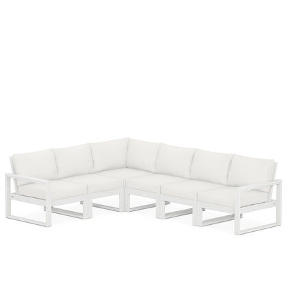 
                  Edge 6 Piece Sectional Set White Frame Natural Linen Cushion - Image 93
                