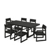 Edge 7 Piece Dining Set Black