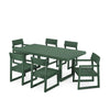 Edge 7 Piece Dining Set Green