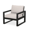 Edge Club Chair Black Frame Dune Burlap Cushion