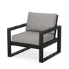 Edge Club Chair Black Frame Grey Mist Cushion